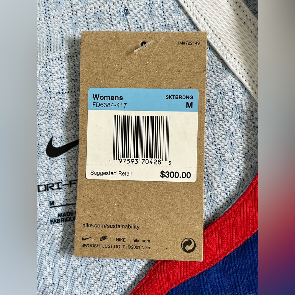 Nike Dri Fit ADV Team USA Paris Olympic Skateboarding Jersey (size wmns M) - Picture 7 of 13